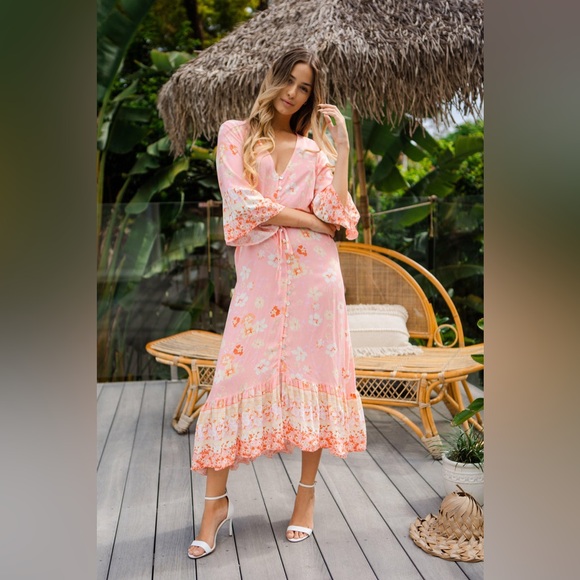 SALTY BRIGHT floral maxi DRESS - Picture 9 of 9